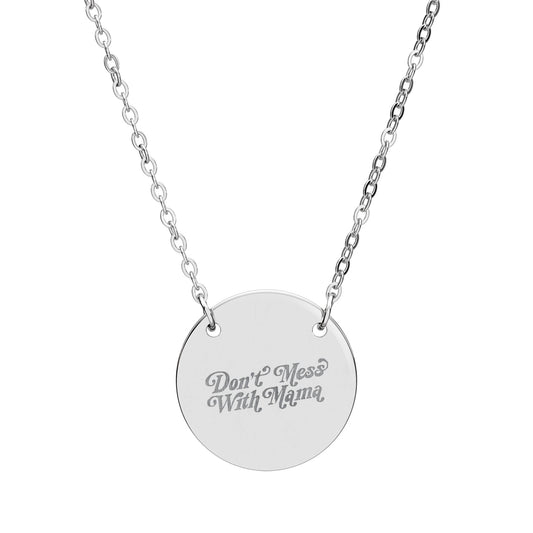 Don't Mess With Mama | 18K Gold-Plated Circle Pendant Necklace