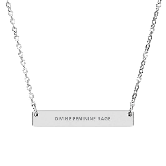 Divine Feminine Rage | 18K Gold-Plated Horizontal Bar Necklace