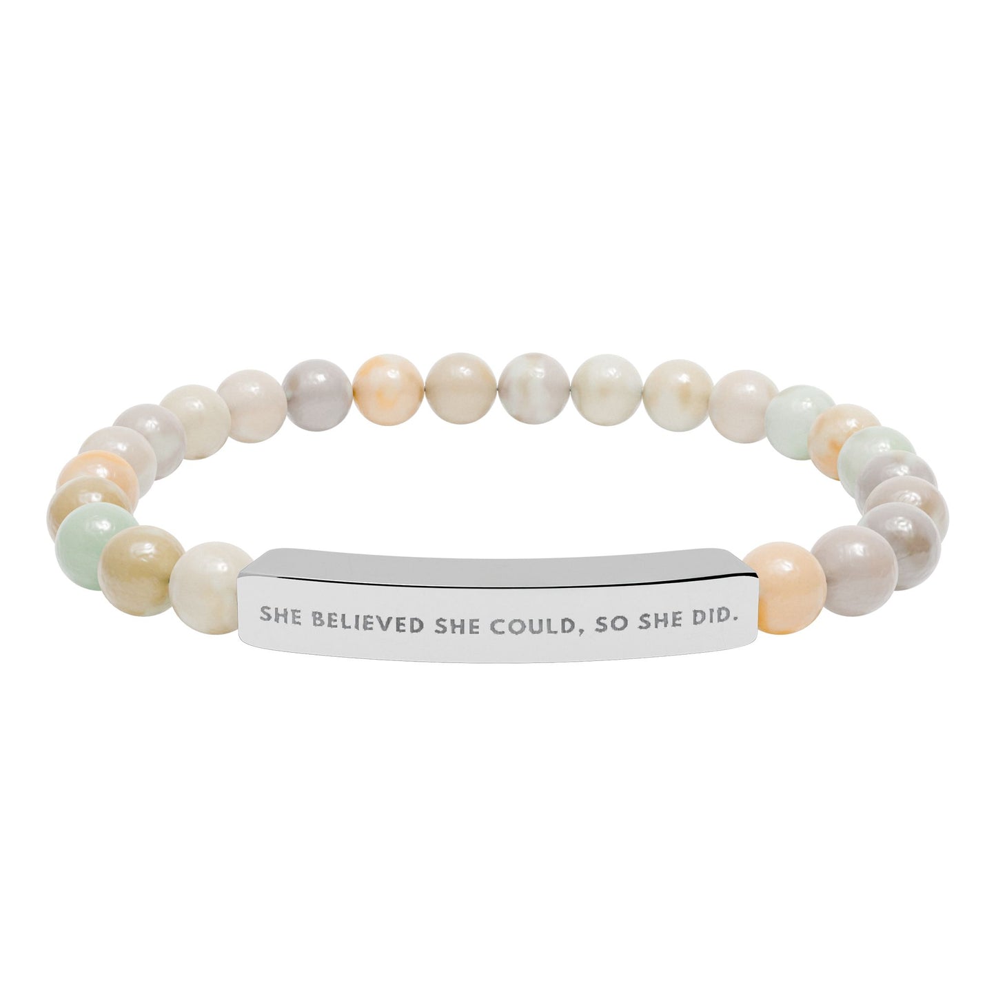 She Believed She Could, So She Did | 18K Gold‑Plated Chakra Stone Bracelet