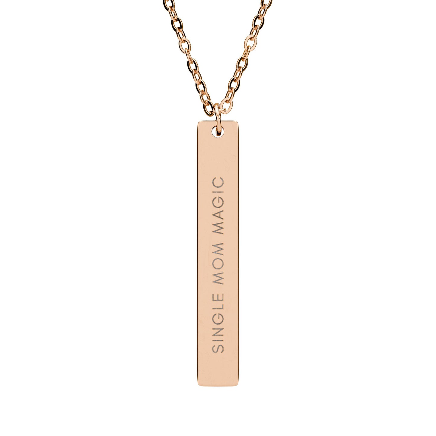 Single Mom Magic | 18K Gold-Plated Vertical Bar Necklace