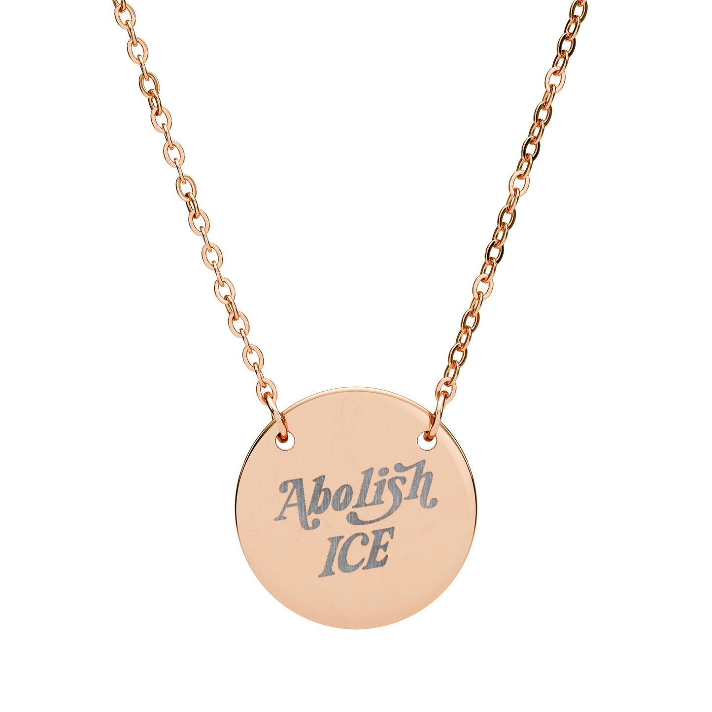 Abolish ICE | 18K Gold-Plated Circle Pendant Necklace