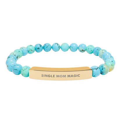 Single Mom Magic | 18K Gold-Plated Chakra Stone Bracelet