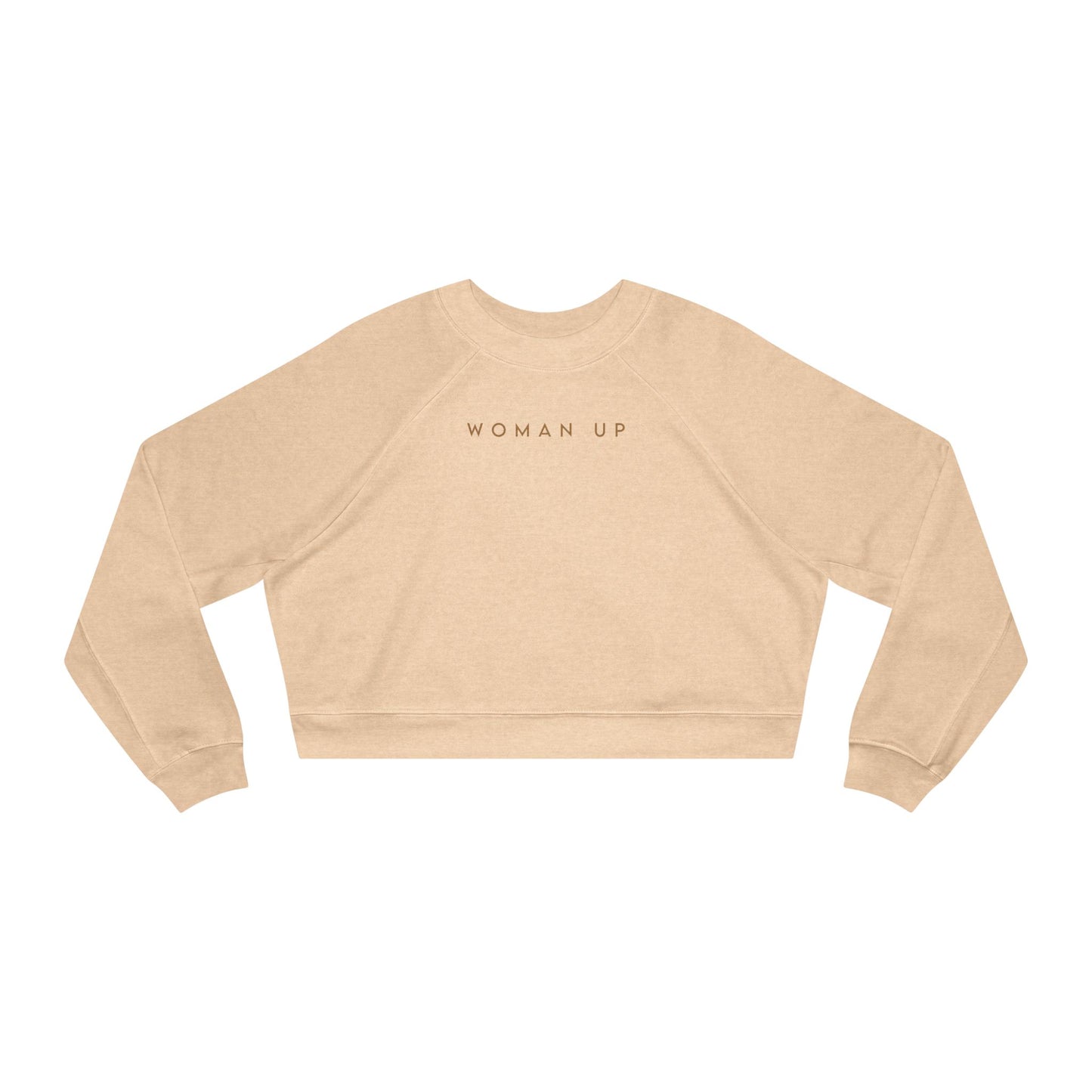 Woman Up | Cropped Fleece Sweatshirt