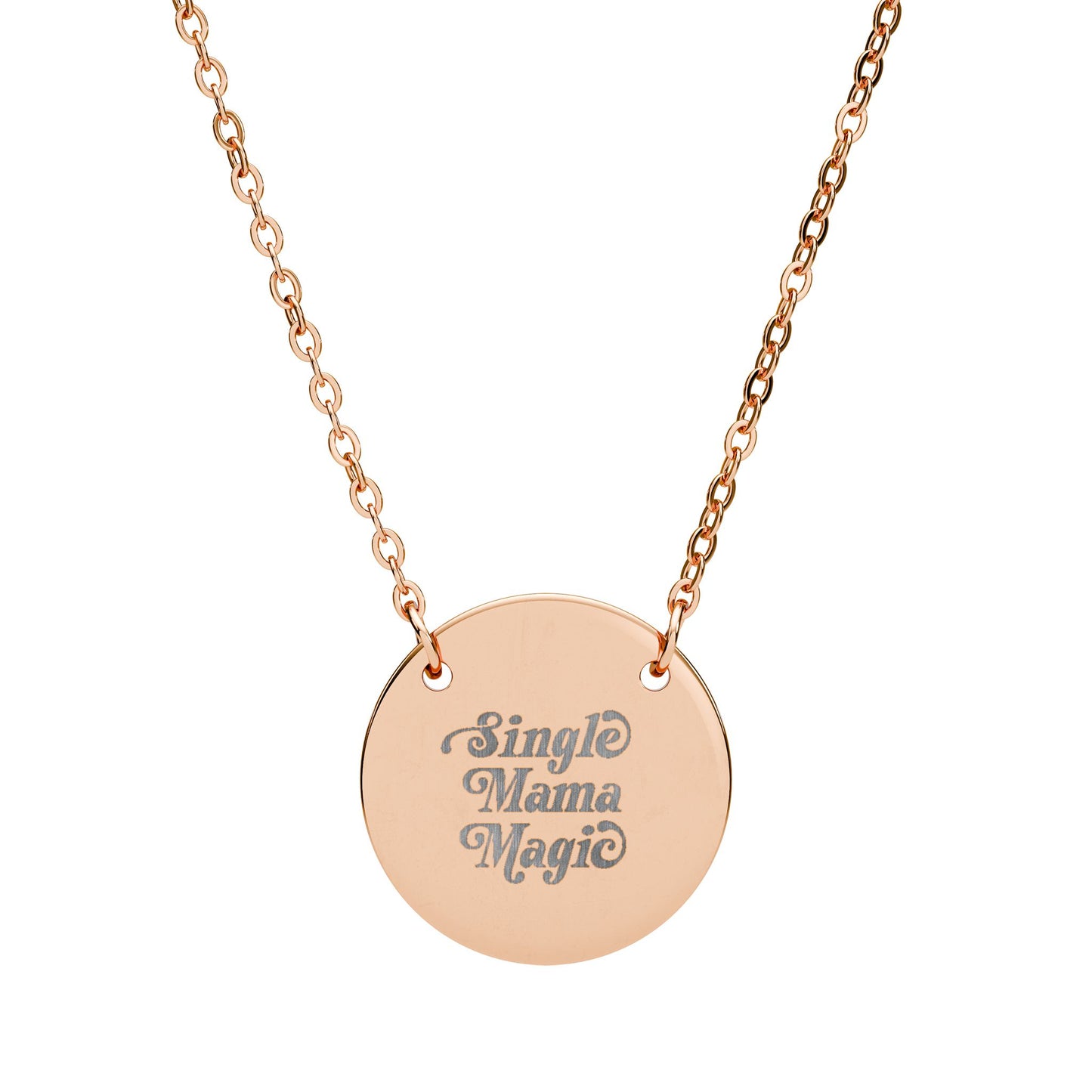 Single Mama Magic | 18K Gold-Plated Circle Pendant Necklace