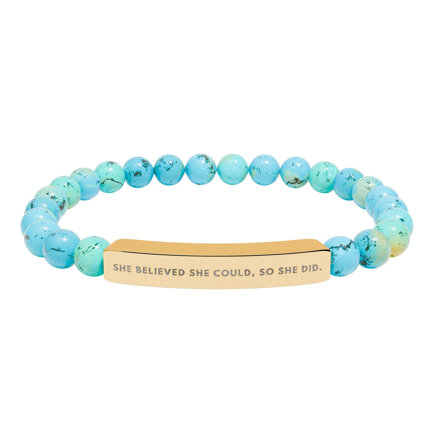 She Believed She Could, So She Did | 18K Gold‑Plated Chakra Stone Bracelet