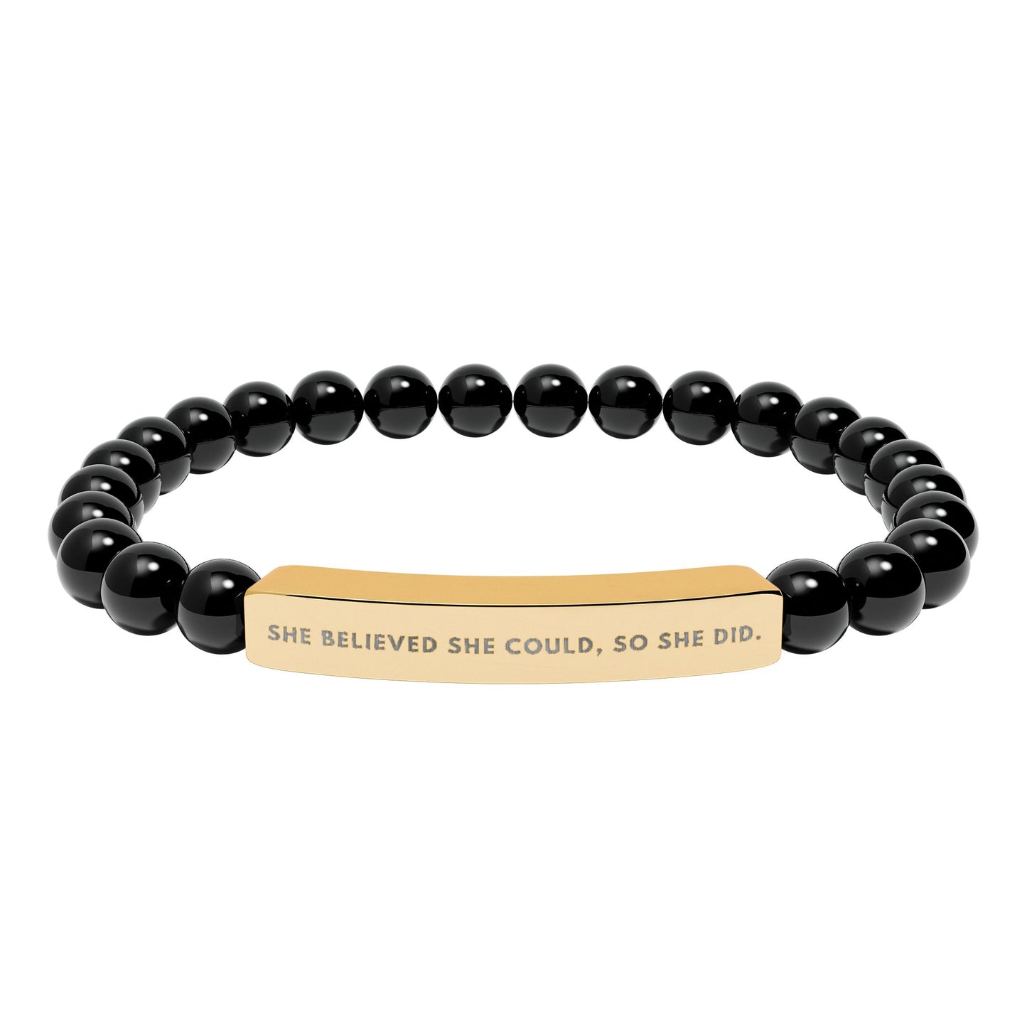She Believed She Could, So She Did | 18K Gold‑Plated Chakra Stone Bracelet