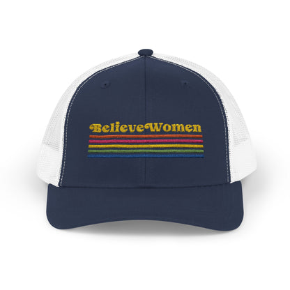 Believe Women Embroidered Trucker Hat