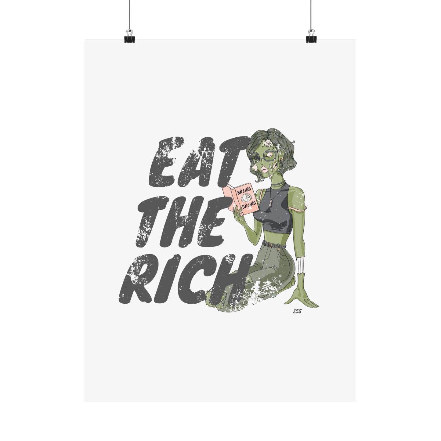 Eat the Rich Educated Zombie | Wall Art