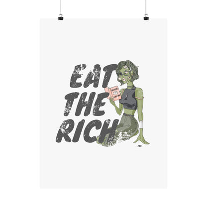 Eat the Rich Educated Zombie | Wall Art