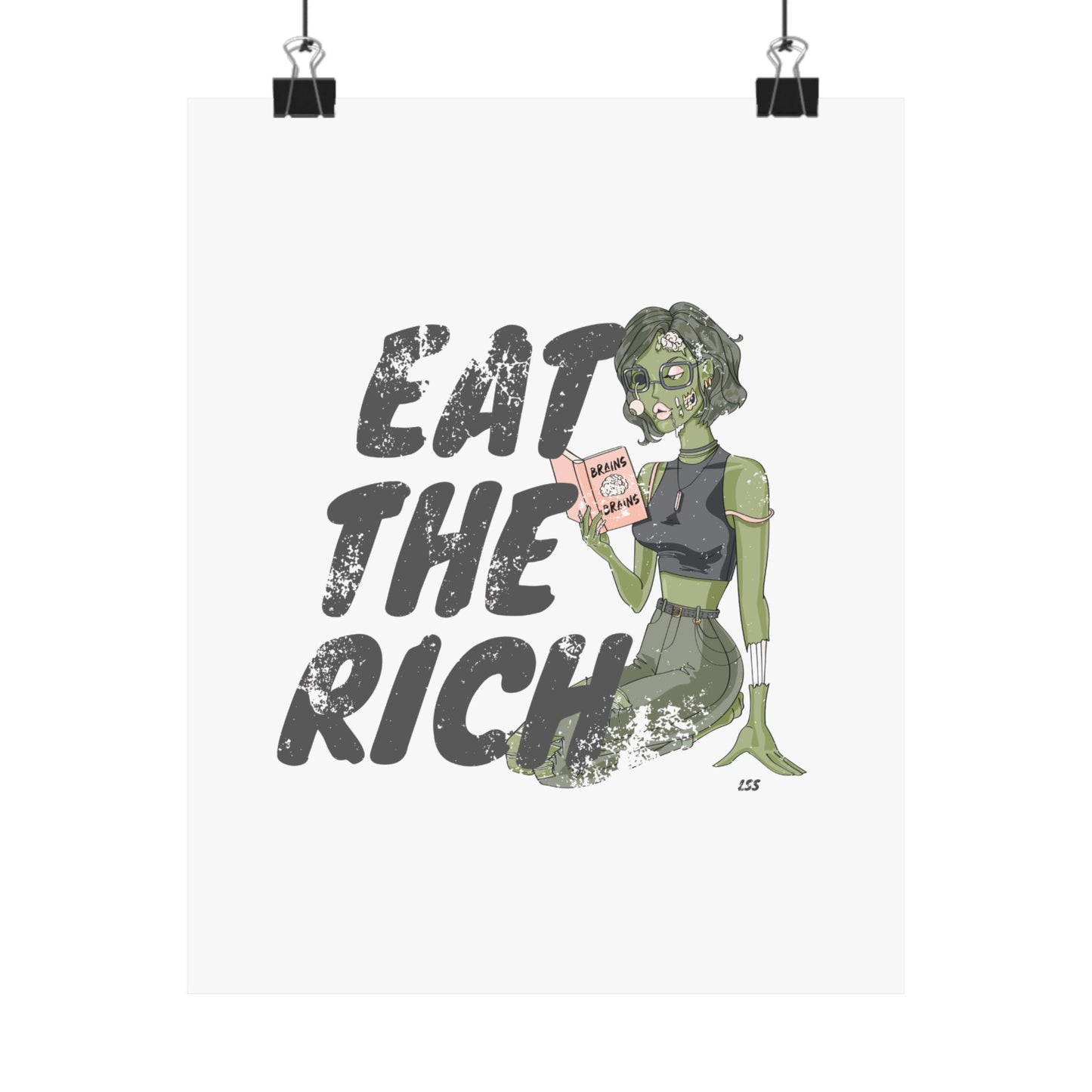 Eat the Rich Educated Zombie | Wall Art