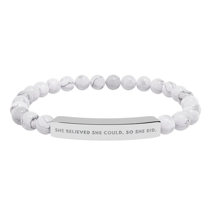 She Believed She Could, So She Did | 18K Gold‑Plated Chakra Stone Bracelet