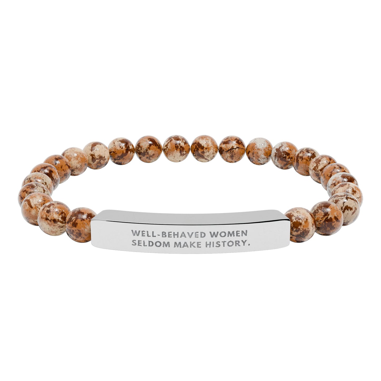Well-Behaved Women Seldom Make History | 18K Gold‑Plated Chakra Stone Bracelet