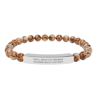 Well-Behaved Women Seldom Make History | 18K Gold‑Plated Chakra Stone Bracelet