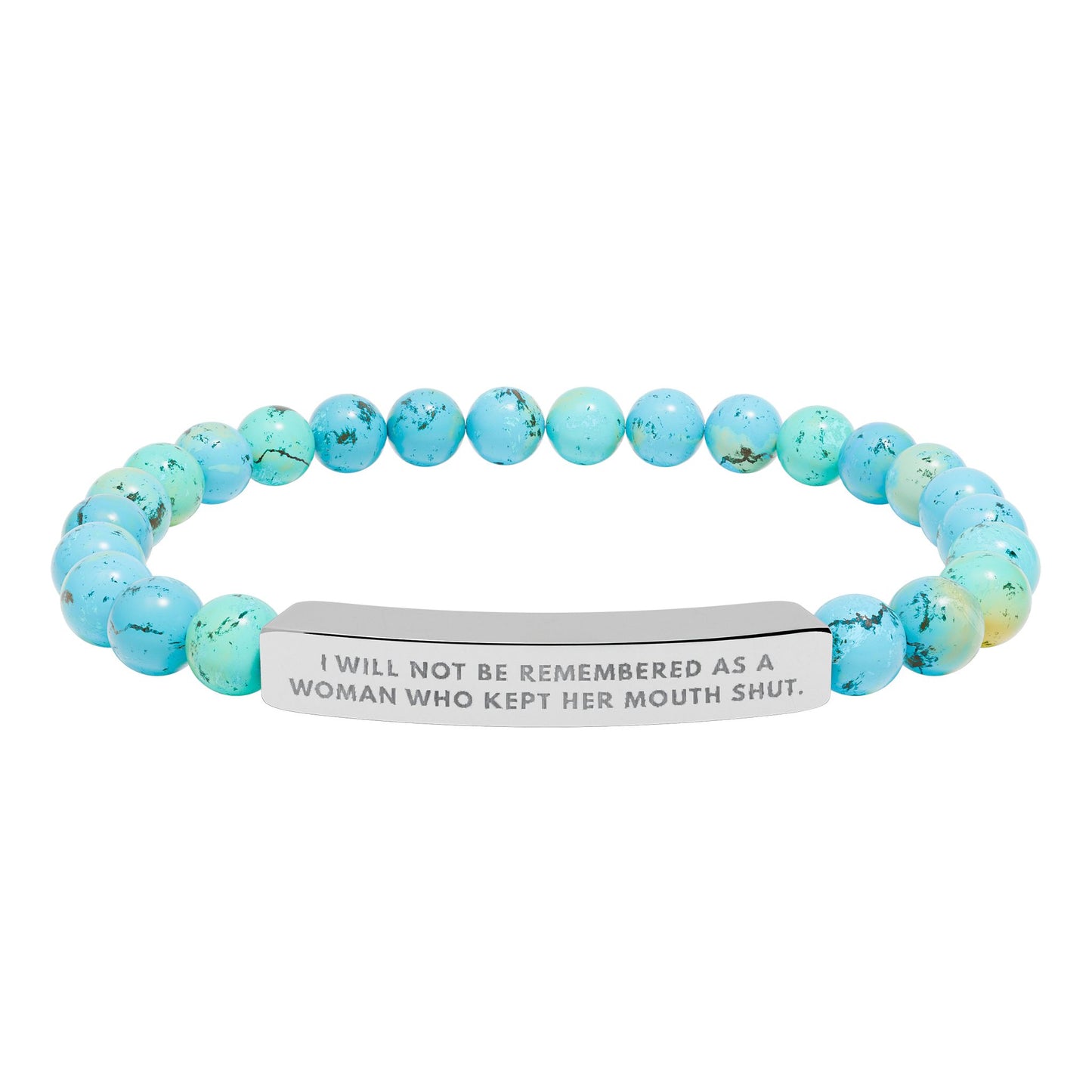I Will Not Be Remembered As A Woman Who Kept Her Mouth Shut | 18K Gold‑Plated Chakra Stone Bracelet