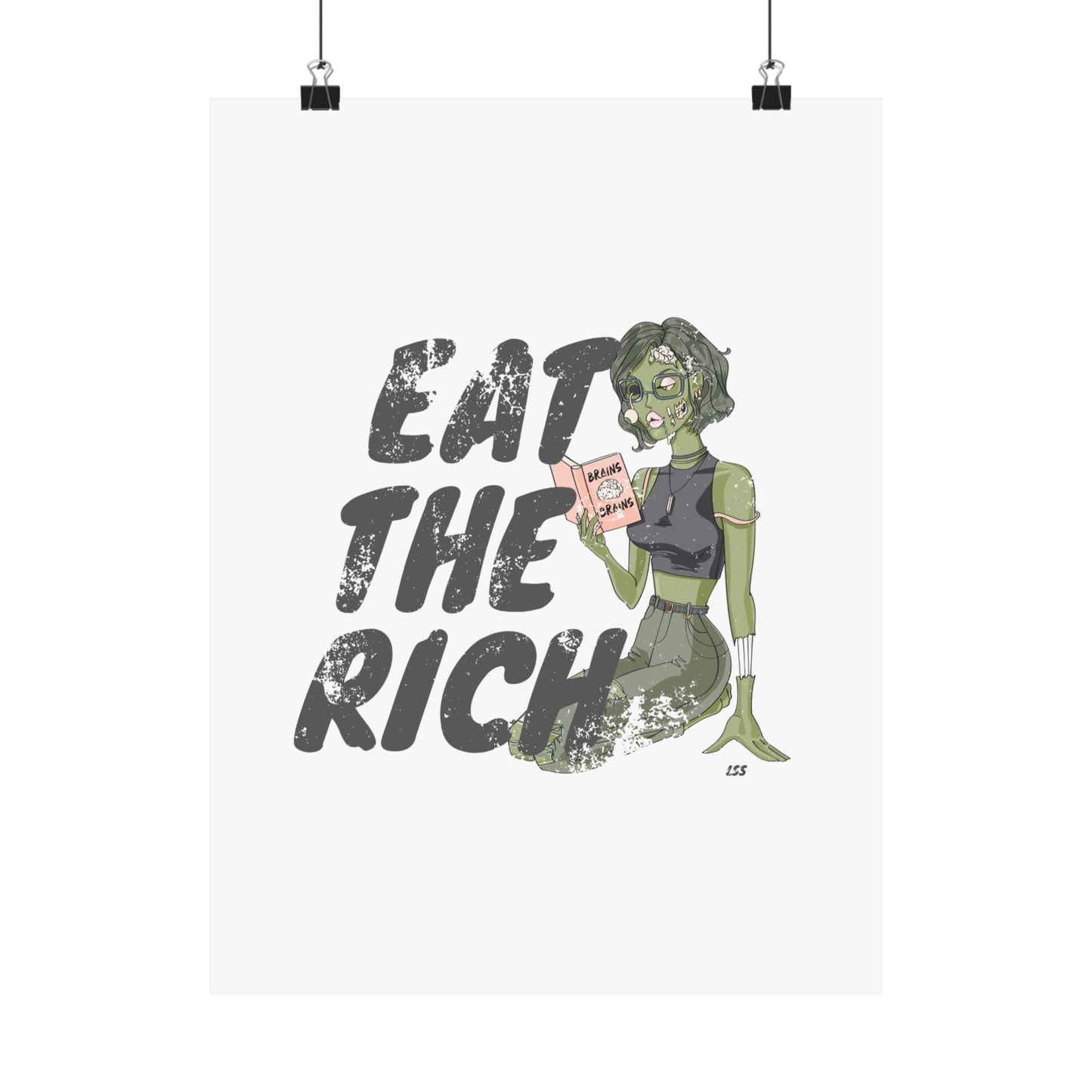 Eat the Rich Educated Zombie | Wall Art