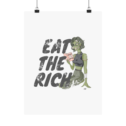 Eat the Rich Educated Zombie | Wall Art