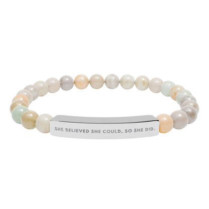 She Believed She Could, So She Did | 18K Gold‑Plated Chakra Stone Bracelet
