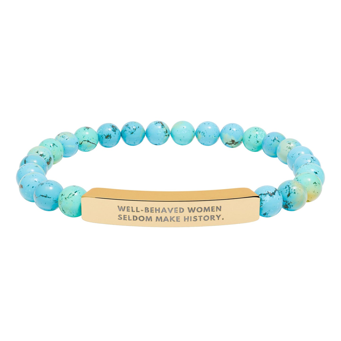 Well-Behaved Women Seldom Make History | 18K Gold‑Plated Chakra Stone Bracelet