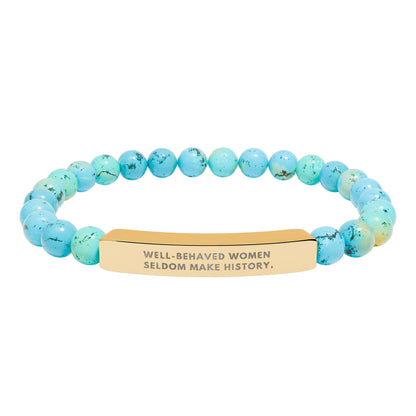 Well-Behaved Women Seldom Make History | 18K Gold‑Plated Chakra Stone Bracelet