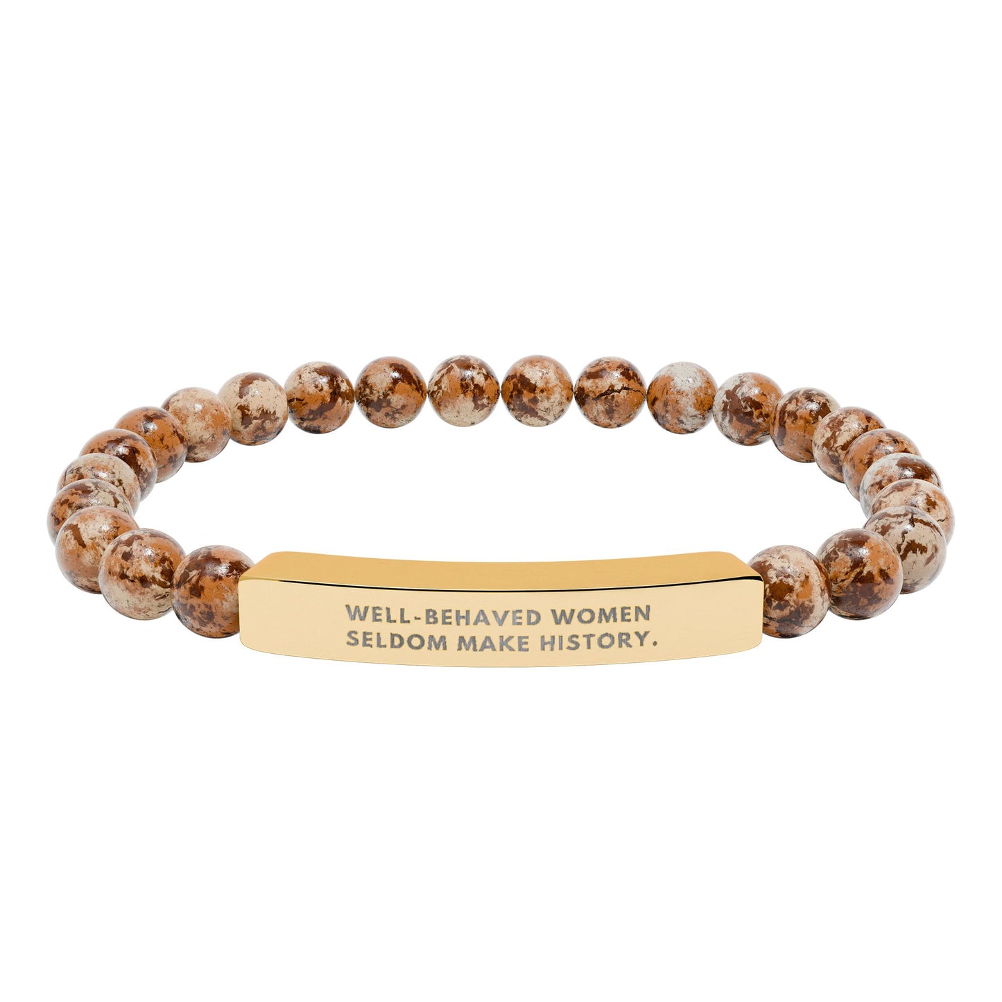 Well-Behaved Women Seldom Make History | 18K Gold‑Plated Chakra Stone Bracelet