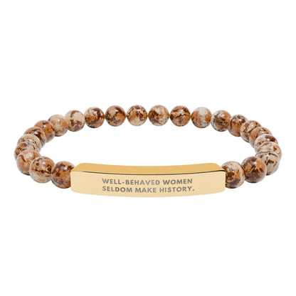 Well-Behaved Women Seldom Make History | 18K Gold‑Plated Chakra Stone Bracelet