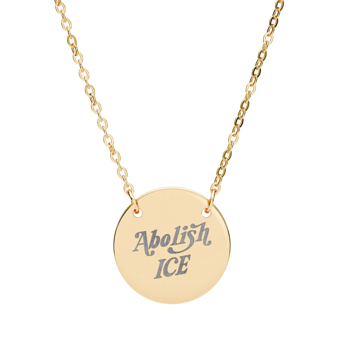Abolish ICE | 18K Gold-Plated Circle Pendant Necklace