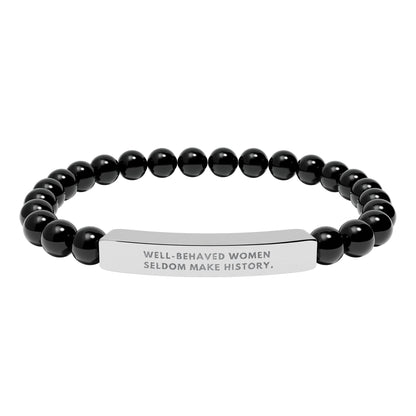 Well-Behaved Women Seldom Make History | 18K Gold‑Plated Chakra Stone Bracelet
