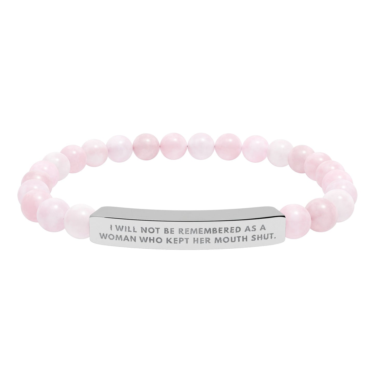 I Will Not Be Remembered As A Woman Who Kept Her Mouth Shut | 18K Gold‑Plated Chakra Stone Bracelet