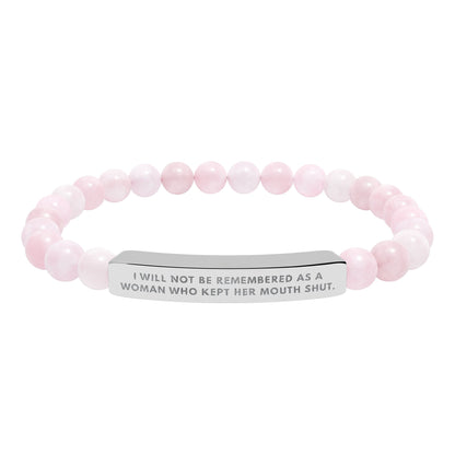 I Will Not Be Remembered As A Woman Who Kept Her Mouth Shut | 18K Gold‑Plated Chakra Stone Bracelet