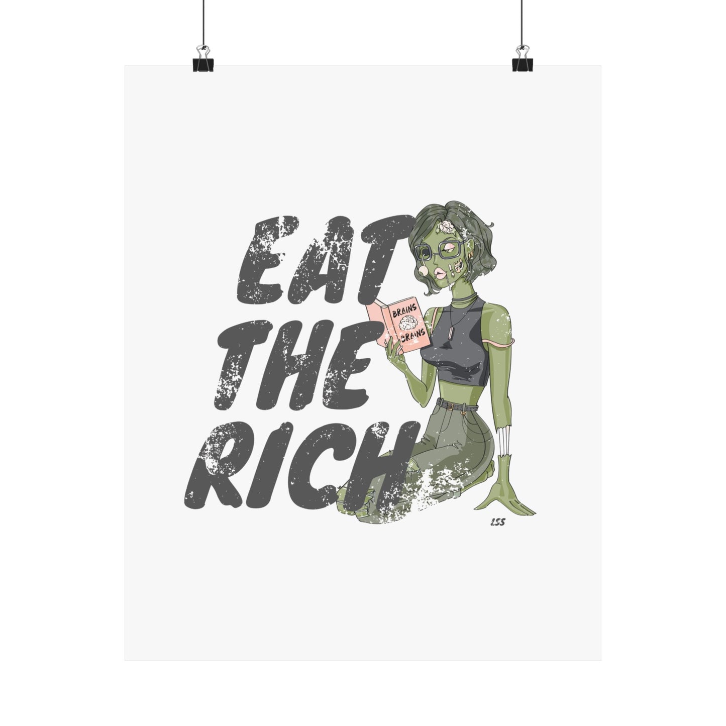 Eat the Rich Educated Zombie | Wall Art