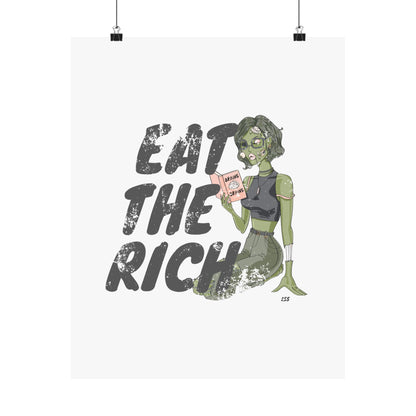 Eat the Rich Educated Zombie | Wall Art