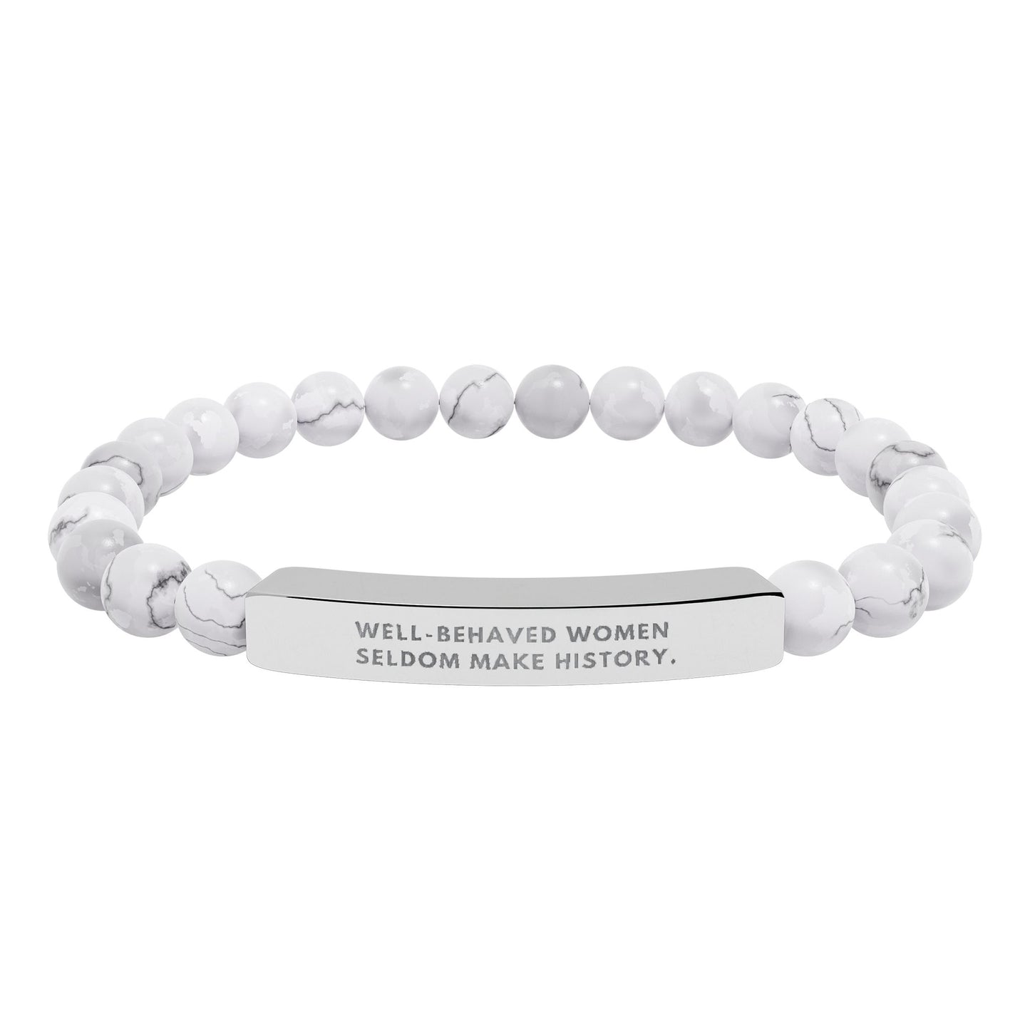 Well-Behaved Women Seldom Make History | 18K Gold‑Plated Chakra Stone Bracelet