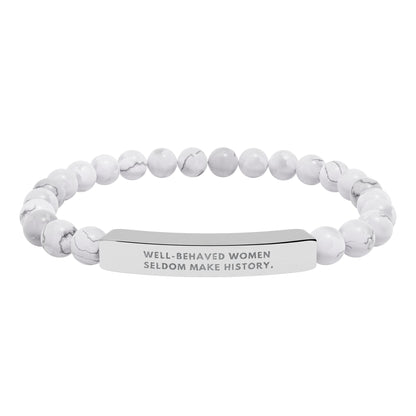 Well-Behaved Women Seldom Make History | 18K Gold‑Plated Chakra Stone Bracelet