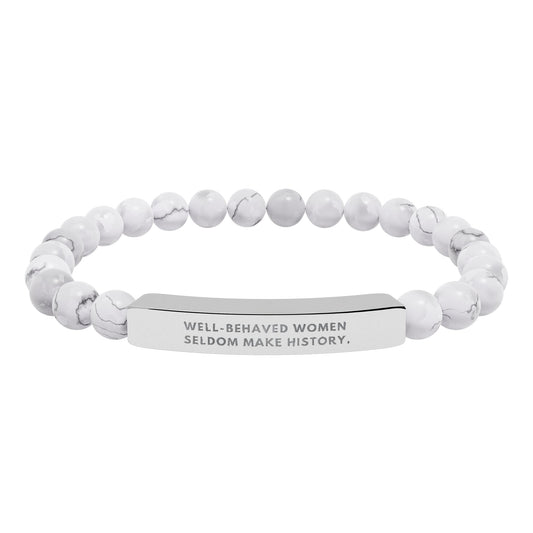 Well-Behaved Women Seldom Make History | 18K Gold‑Plated Chakra Stone Bracelet