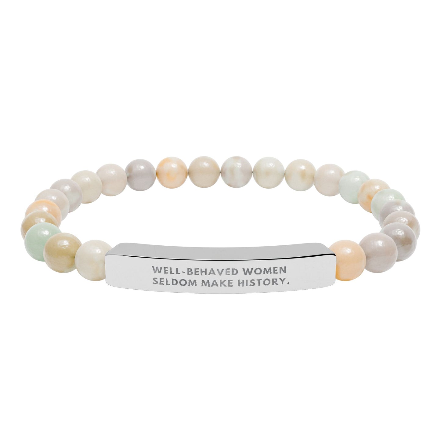 Well-Behaved Women Seldom Make History | 18K Gold‑Plated Chakra Stone Bracelet