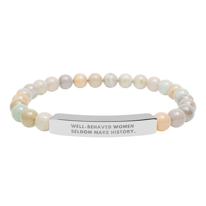 Well-Behaved Women Seldom Make History | 18K Gold‑Plated Chakra Stone Bracelet