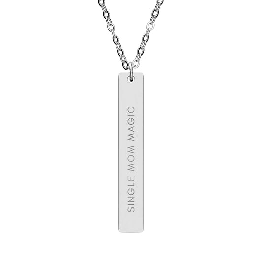 Single Mom Magic | 18K Gold-Plated Vertical Bar Necklace