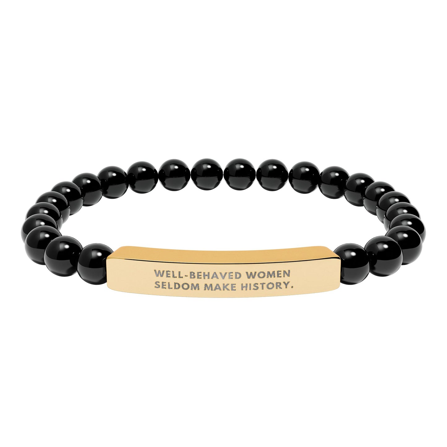 Well-Behaved Women Seldom Make History | 18K Gold‑Plated Chakra Stone Bracelet