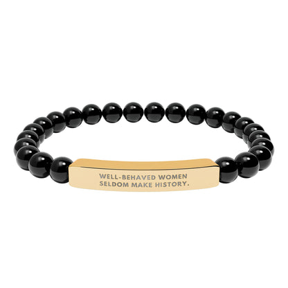 Well-Behaved Women Seldom Make History | 18K Gold‑Plated Chakra Stone Bracelet