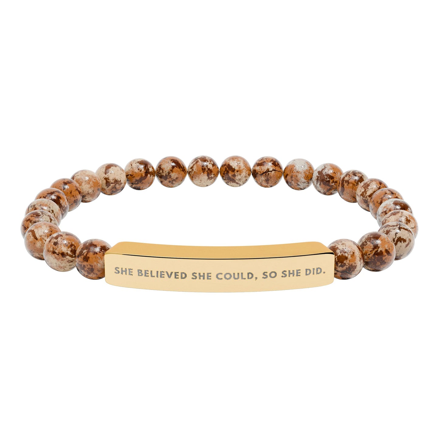 She Believed She Could, So She Did | 18K Gold‑Plated Chakra Stone Bracelet