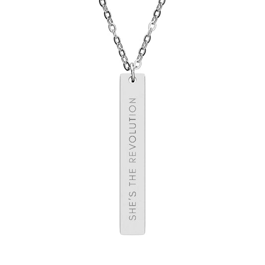 She's The Revolution | 18K Gold-Plated Vertical Bar Necklace