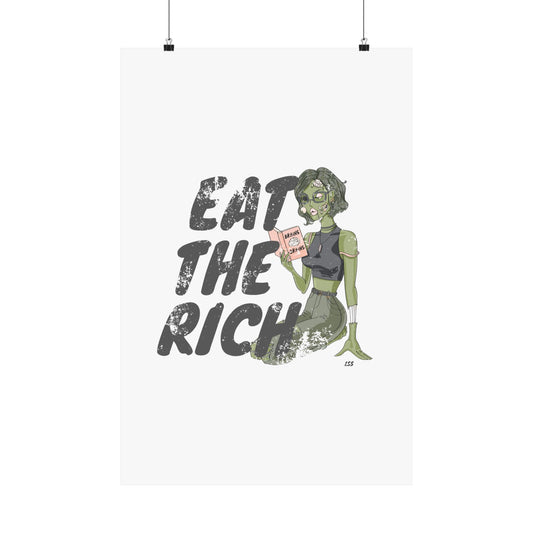 Eat the Rich Educated Zombie | Wall Art