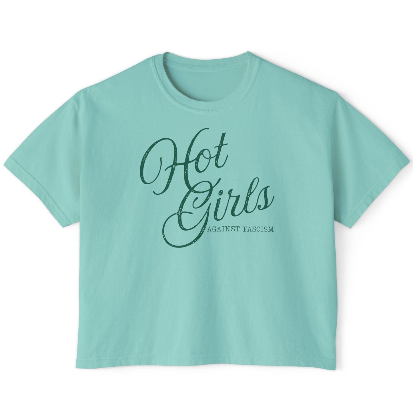 Hot Girls Against Fascism | Boxy Cropped Tee