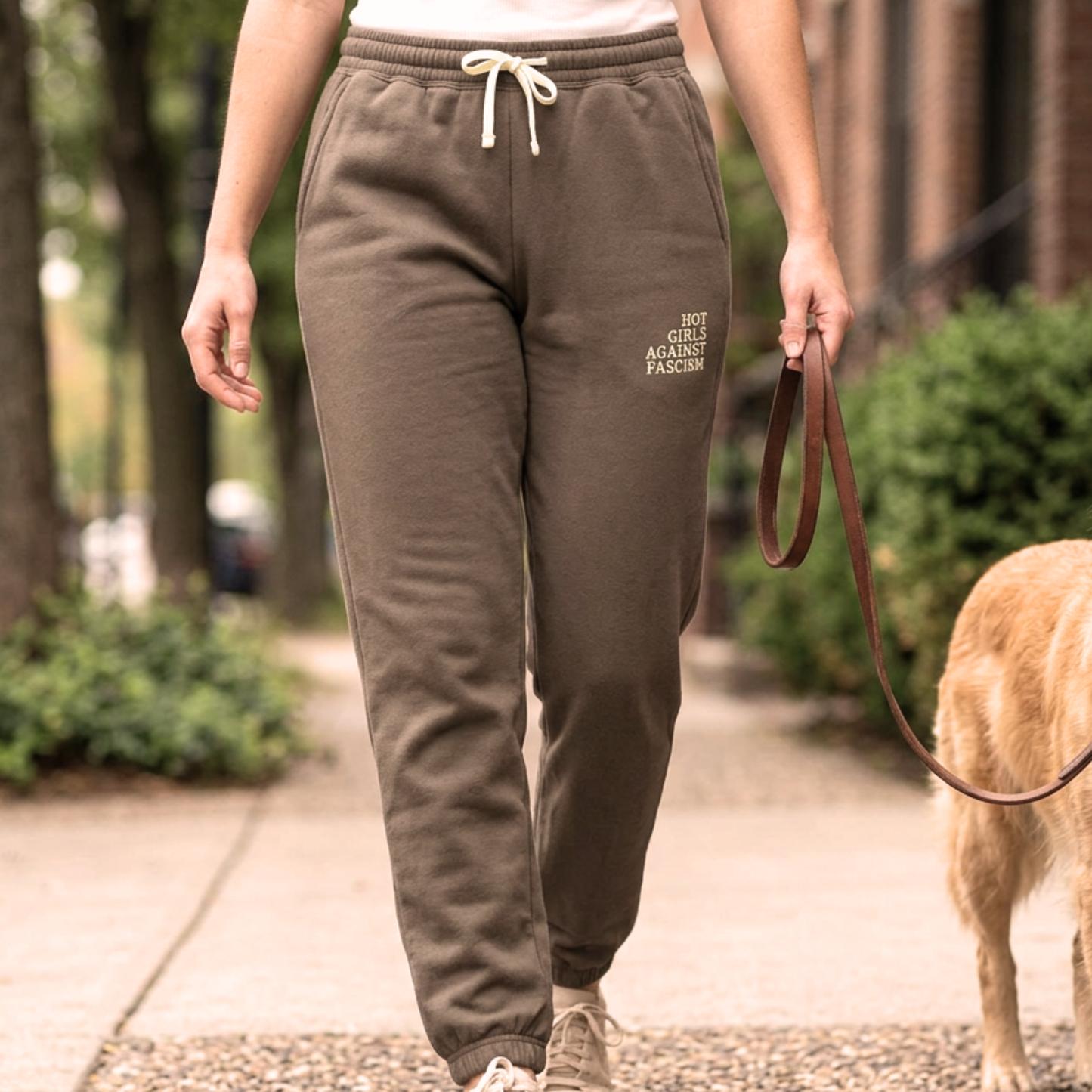 Hot Girls Against Fascism | Cotton Joggers