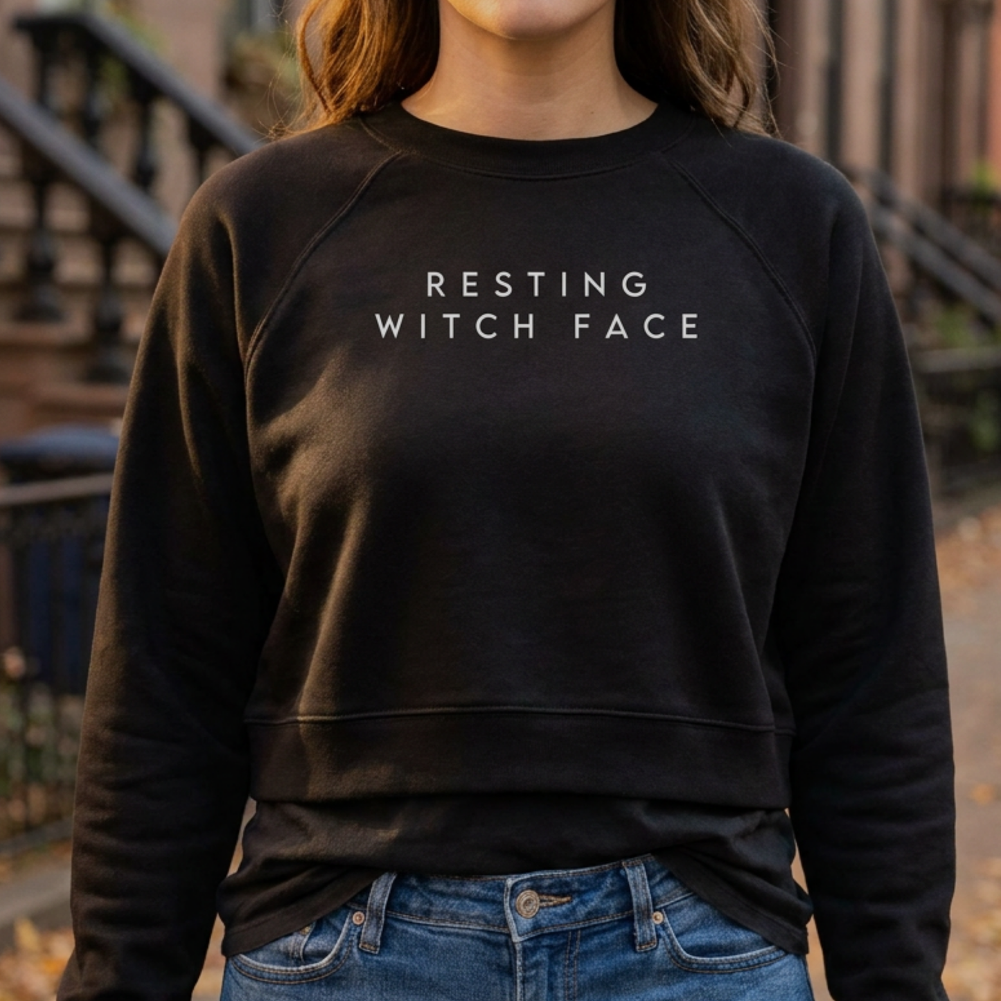 Resting Witch Face | Cropped Fleece Sweatshirt