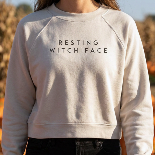 Resting Witch Face | Cropped Fleece Sweatshirt
