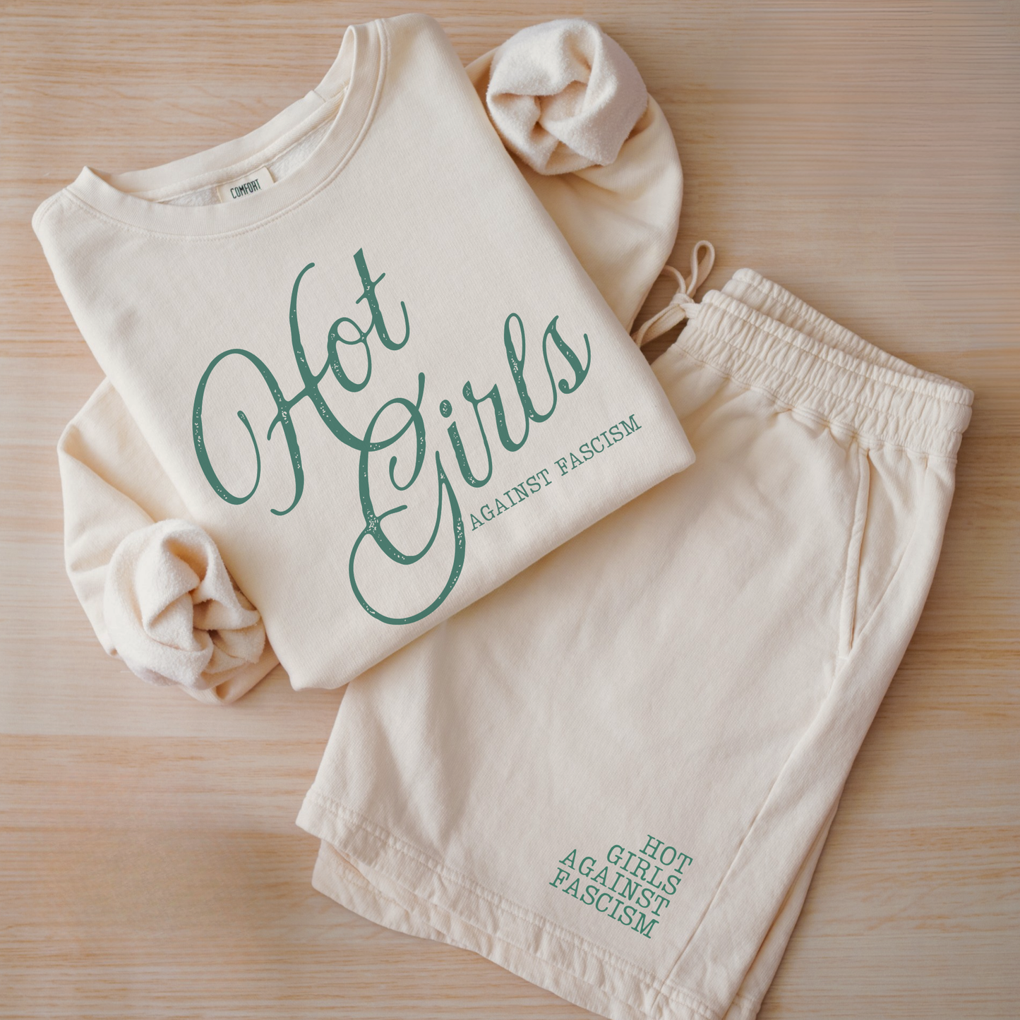 Hot Girls Against Fascism | Cotton Shorts
