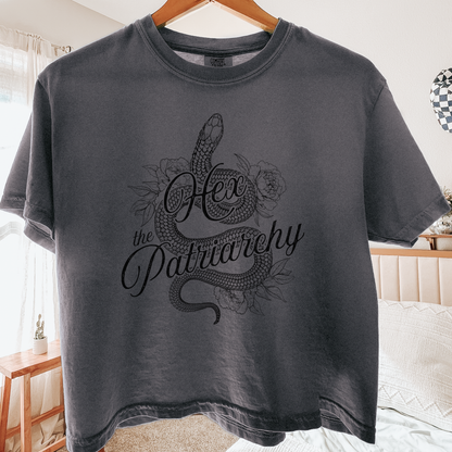 Hex the Patriarchy | Mid-Length Crop Top
