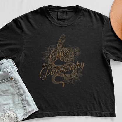 Hex the Patriarchy | Mid-Length Crop Top