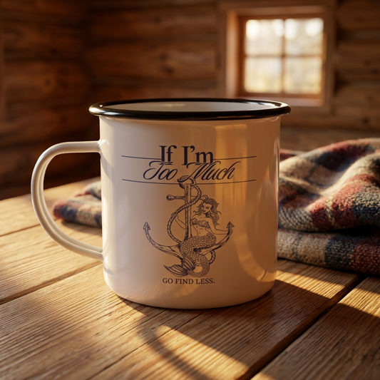 If I'm Too Much, Go Find Less | Enamel Mug
